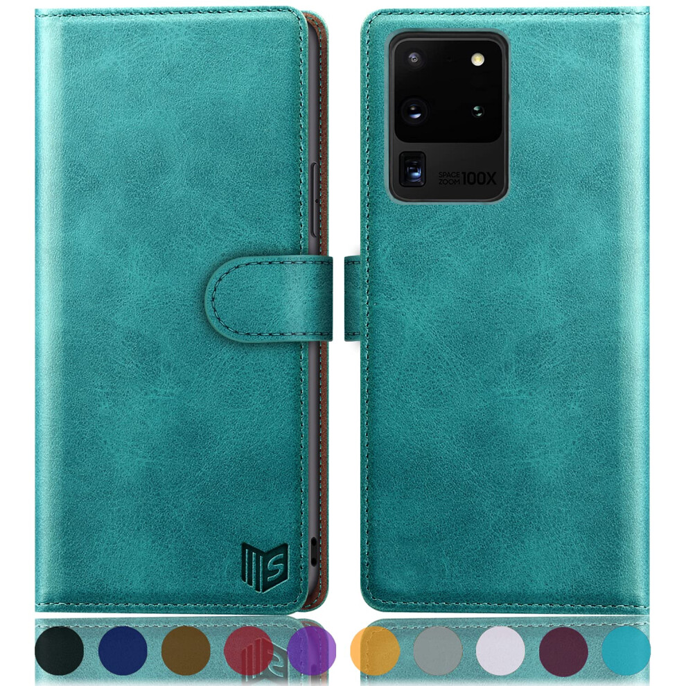 Suanpot F R Samsung Galaxy S20 Ultra 6,9"" (Nicht S20/S20+) Leder-Brieftaschenh Lle Mit Rfid-Kreditkartenhalter Flip Folio Book Magnetische Abdeck-image