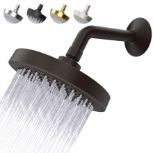 High Pressure Shower Head - Anti-Clogging Silicone Nozzles - 2.5 GPM Removable Restrictor - Easy Clean Adjustable Replacement - easy to install w