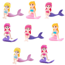 8 sztuk syrenka miniaturowe figurki syrenka kolekcja figurek zabawkowych zestaw lalek ciasto wykaszarki urodziny DIY narzedzie do dekoracji ciast