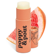 Poppy & Pout Pink Grapefruit Jumbo Lippenbalsam | Alle natrlichen Lippenbalsame und Feuchtigkeitscremes | Spendet Feuchtigkeit mit Bienenwachs-Vitam
