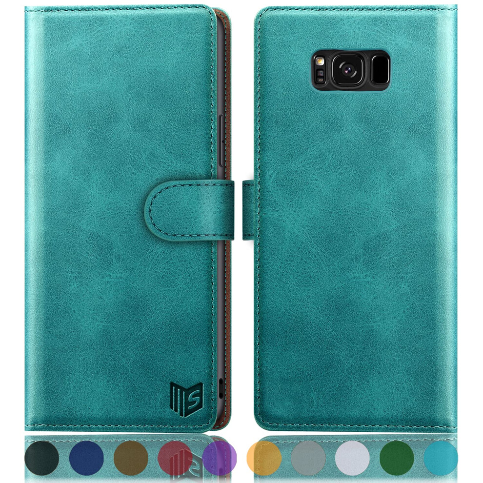 Suanpot For Samsung Galaxy S8 5.8""""(Non S8+ 6.2"""") With Rfid Blocking Leather Wallet Case Credit Card Holder Flip Folio Book Phone Case Shockpro 738260218360