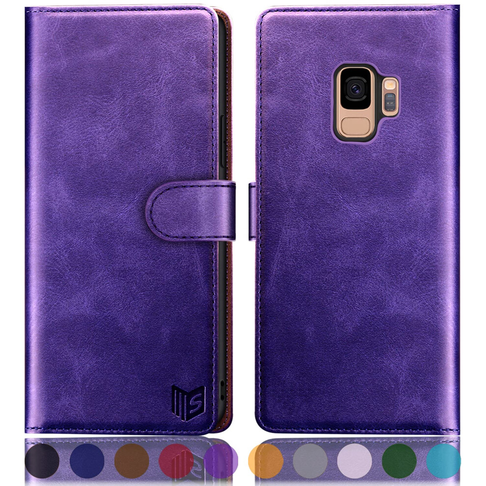 Suanpot For Samsung Galaxy S9 5.8""""(Non S9+) With Rfid Blocking Leather Wallet Case Credit Card Holder Flip Folio Book Phone Case Shockproof Cove 738260463968