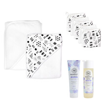 HonestBaby Unisex Baby 9-delt organisk bomuldsbadekargavest med vask og lotionmnster Play One Size