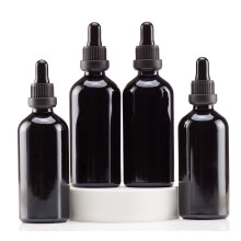 YIZHAO Black Glass Dropper Bottle 4oz  Tincture Bottles with Glass Dropper  for Essential Oils  Aromatherapy  Cosmetic  Laboratory  Pharmacy  Liq
