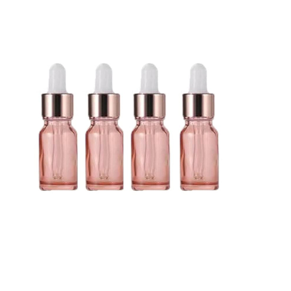 Lokusel 4 Pack Glass Druppper Flessen 10 Ml/15 Ml/30 Ml/50 Ml/100 Ml Essentile Olieflessen Die Flessen Laten Vallen Met Rosgouden Deksels Parfum Le-image