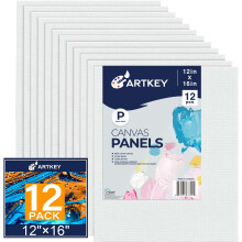 Painis de tela 12 x 16 polegadas 12 pacotes de 10 onas telas 100% algodo preparadas para pintura branca em branco placa de tela plana para le