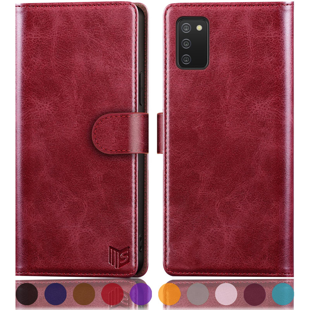 Suanpot For Samsung Galaxy A02s With Rfid Blocking Leather Wallet Case Credit Card Holder Flip Folio Book Phone Case Shockproof Cover For Women 700416843566
