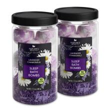 Nature's Beauty Lavendel-Kamille-Schlafbadebomben-Geschenkset, Mehrfachpackung     luxuri   se sprudelnde Entspannungs-Spa-Bombe mit Vanille- und Zit