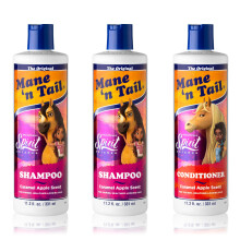 Mane 'n Tail Spirit Untamed shampoo (2 kpl) ja hoitoaine (1 kpl) - Caramel Apple Scented Gentle Coconut Oil Formula pehmeille silkkisille hiuksille (