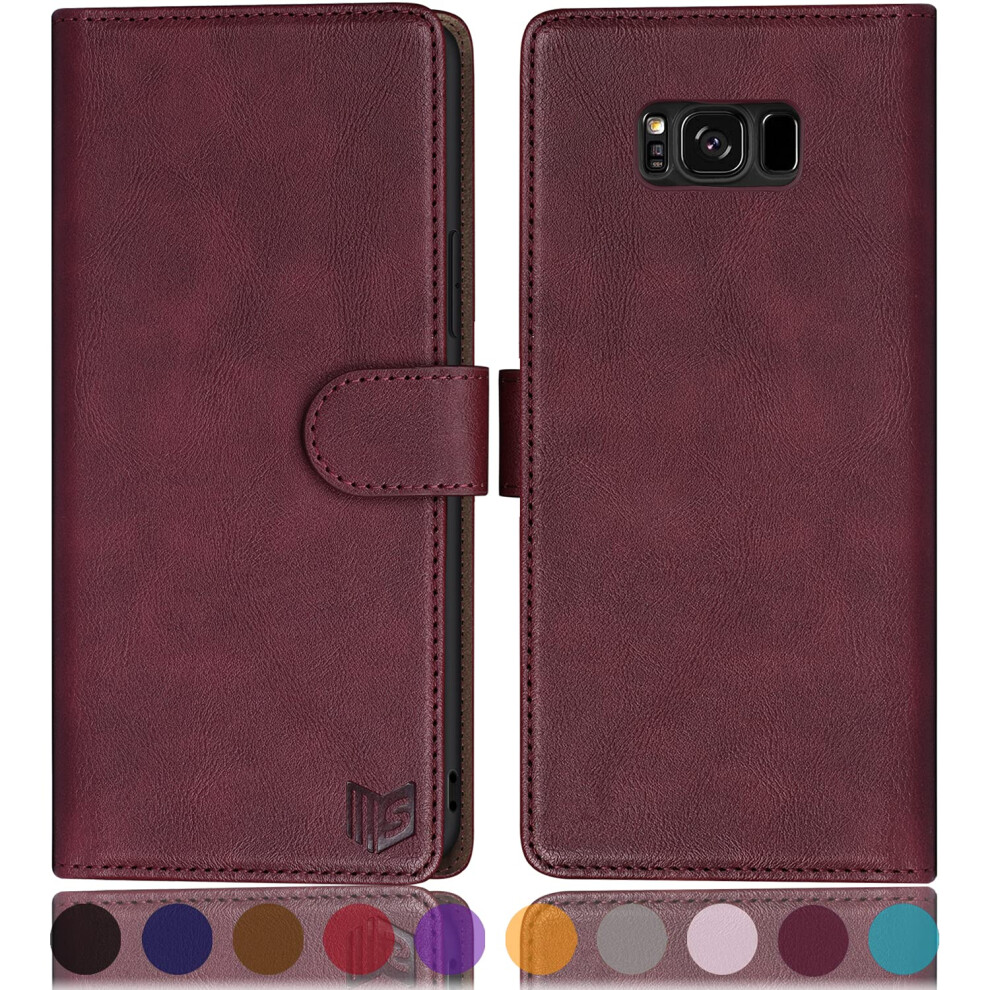 Suanpot For Samsung Galaxy S8 5.8""""(Non S8+ 6.2"""") With Rfid Blocking Leather Wallet Case Credit Card Holder Flip Folio Book Phone Case Shockpro 789789965327