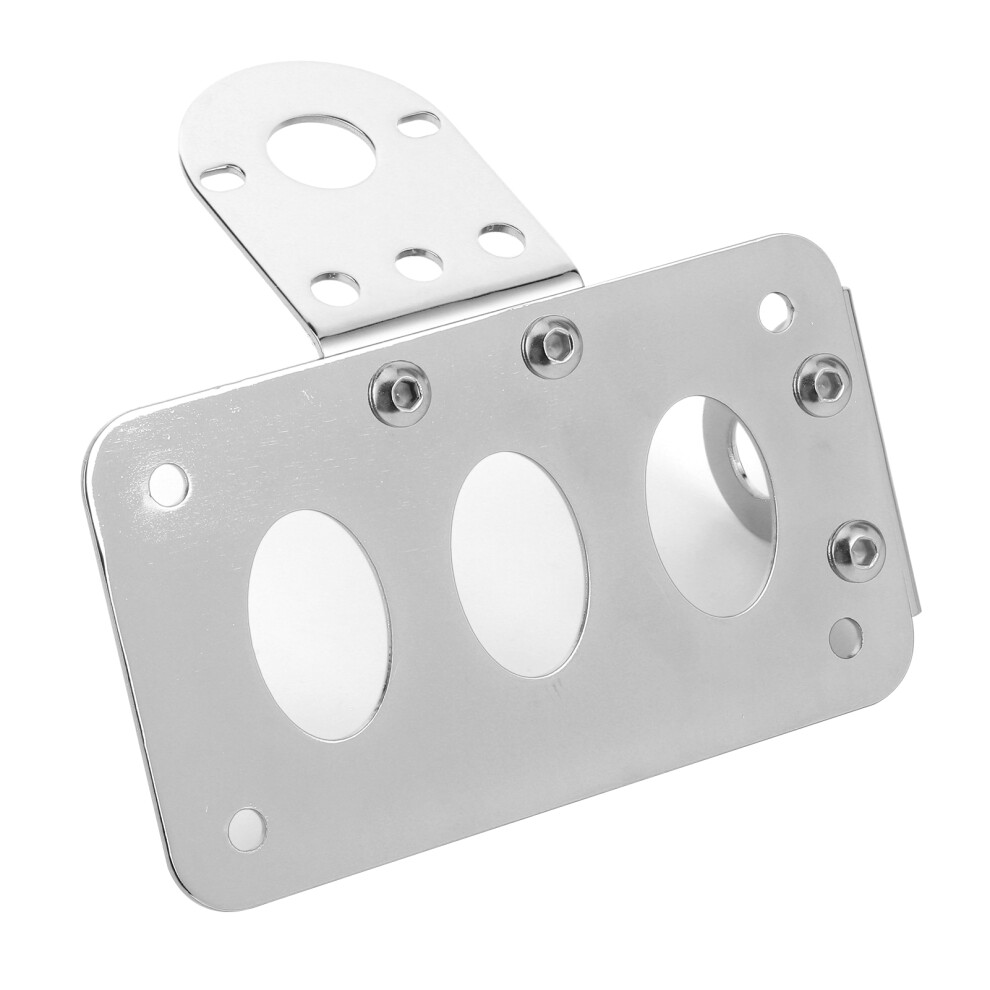 Motorcycle License Mount Plate Holder Bracket Side Mounted Tail Aluminium Alloy Framesilver Light 4661324583141