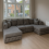 (Grey Velvet) SNOOZE Large Corner U Shape Sofa Velvet Ashton Scatter Back Sofa 1