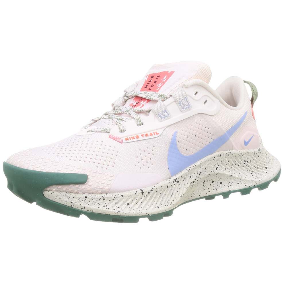 NIKE Women's Race Running Shoe  Lt Soft Pink Aluminum Magic Ember Bicoastal Oil Green Phantom  7