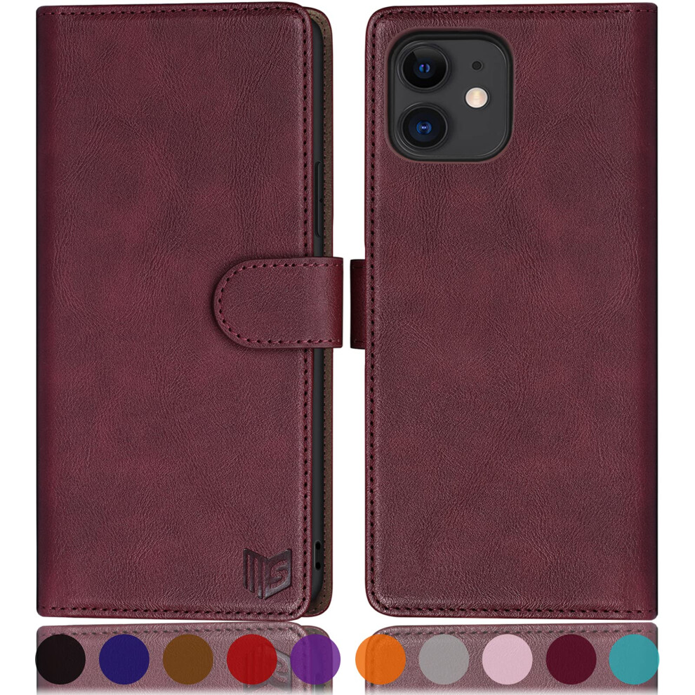 Suanpot For Iphone 11 6.1 Inch (Non 11 Pro 5.8"""") Leather Wallet Case With Rfid Blocking Credit Card Holder Flip Folio Book Phone Case Shockproo 758035220497