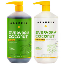 Alaffia EveryDay Coconut Shampoo and Conditioner - Normal to Dry Hair Cleansing with Ginger and Coconut Oil  Fair Trade  32 Fl Oz