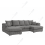 (Grey Velvet) SNOOZE Large Corner U Shape Sofa Velvet Ashton Scatter Back Sofa 4