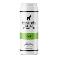 Pete & Pedro Body & Ball Powder (frischer Duft), talkfreies Herren-Krperpuder, Deodorant fr Mnner, absorbiert Schwei, blockiert Gerche, Hygiene