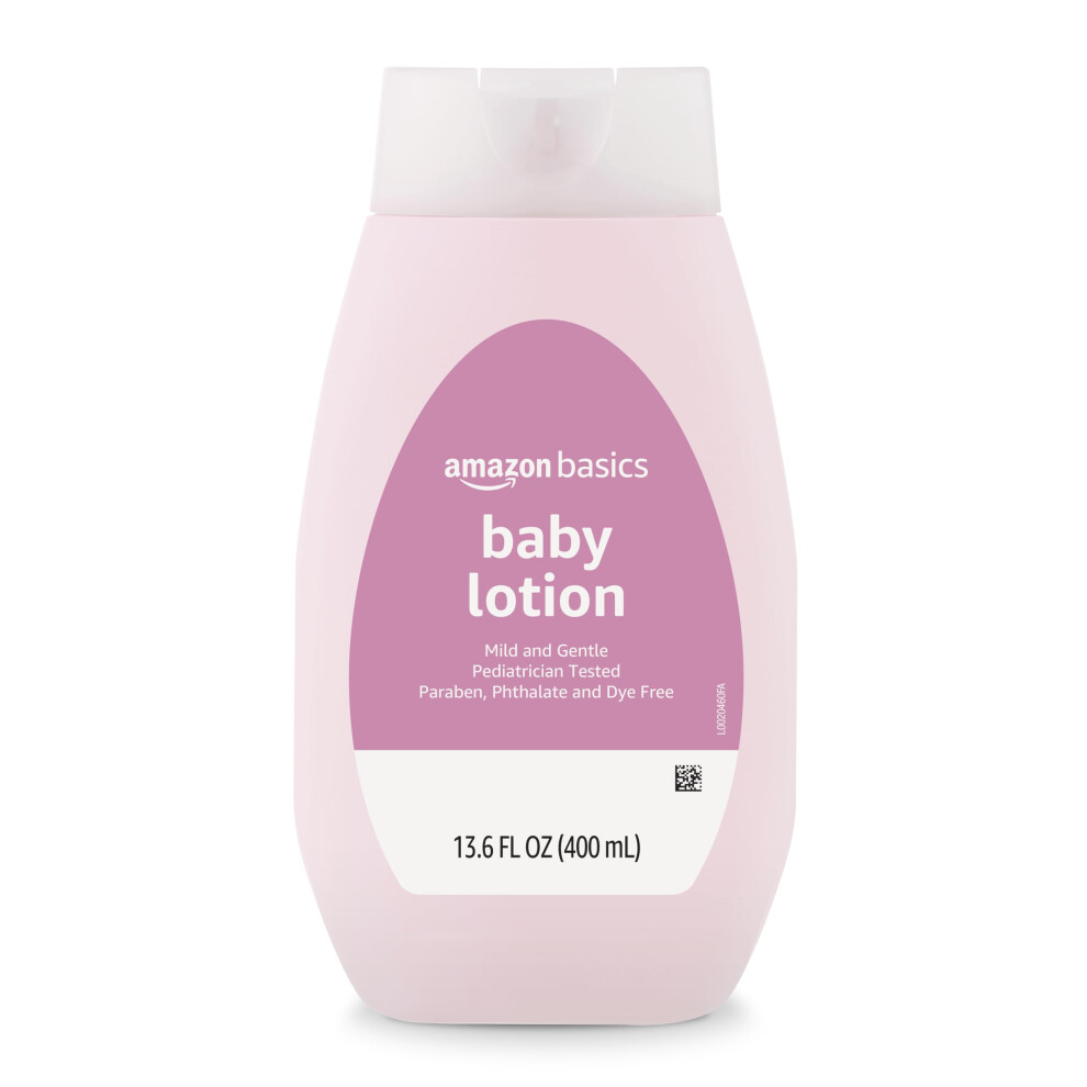 Amazon Basics Baby Lotion  Mild & Gentle  Lightly Scented  13.6 Fl Oz (Pack of 1) (Previously Solimo)