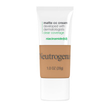 Neutrogena Clear Coverage Flawless Matte CC Cream Volldeckende, farbkorrigierende Gesichts-Make-up-Creme mit Niacinamid (b3), hypoallergen, lfrei un