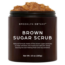 Brooklyn Botany Brown Sugar Body Scrub - Moisturizing and Exfoliating Body Face Hand Foot Scrub - Fights Acne Fine Lines & Wrinkles Great Gi