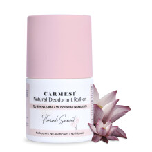 Carmesi Natural Deodorant Roll On - Floral Sunset | 95% Natural | Reduces Dark Underarms & Body Odor | No Aluminium & Alcohol-Free for Women | 1.