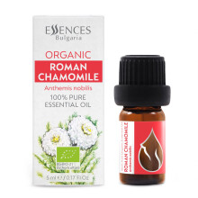 Essences Bulgaria Olio essenziale di camomilla romano organico 1/6 fl oz | 5ml | Anthemis nobilis | 100% puro e naturale | Nonluito | Grado terapeuti
