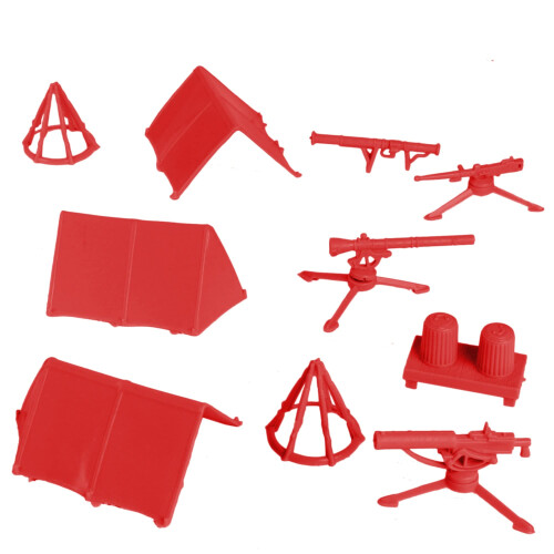 BMC Classic Plastic Army Men Accessoires de jeu - 10pc Camp militaire - US Made