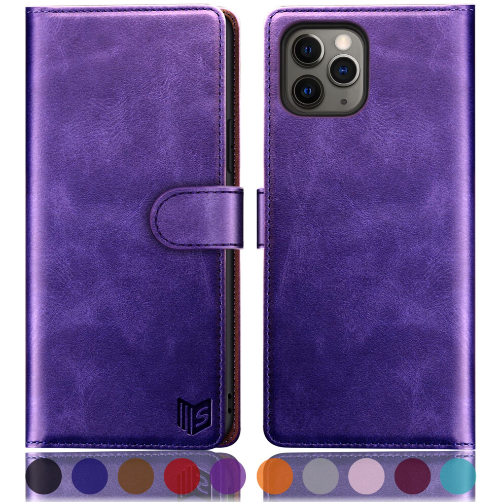 Suanpot For Iphone 11 Pro 5.8""""(Non 11 6.1""""/11 Pro Max)With Rfid Blocking Leather Wallet Case Credit Card Holder Flip Folio Book Phone Case Sho 706467986979