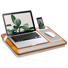 ROSSIE HOME Prmiov psac stul z aktovho dreva s podlokou pod zpest a drkem telefonu - Vhodn pro notebooky do 15,6"" - Prrodn - Styl c. 917