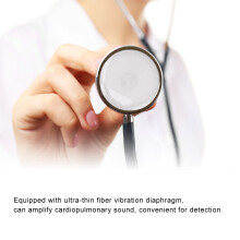 Professional Single Head Stethoscope Aluminium Alloy Heart Lung Detection Echoscope (Black)