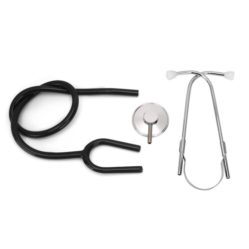 Professional Single Head Stethoscope Aluminium Alloy Heart Lung Detection Echoscope (Black) 1