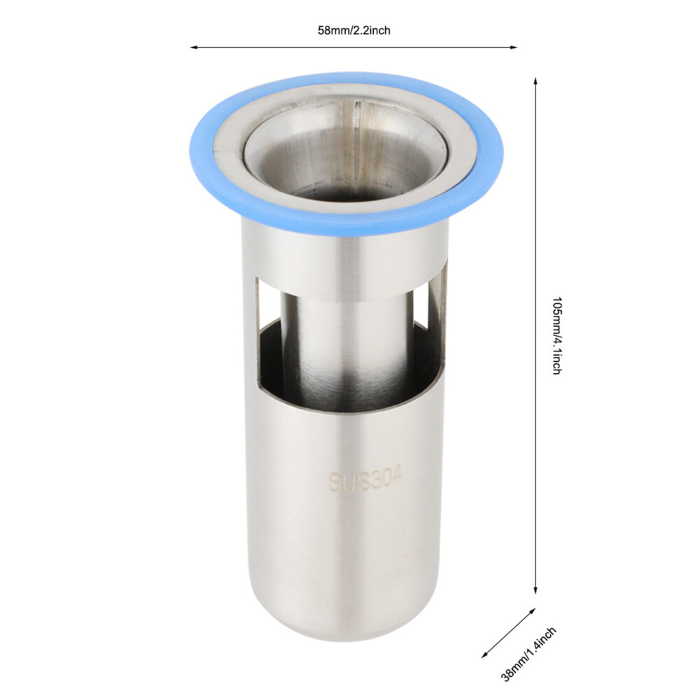 Stainless Steel Shower Floor Drain Bathroom Drainage Gully Core Thicken(Large 304 Long) 6931324585147