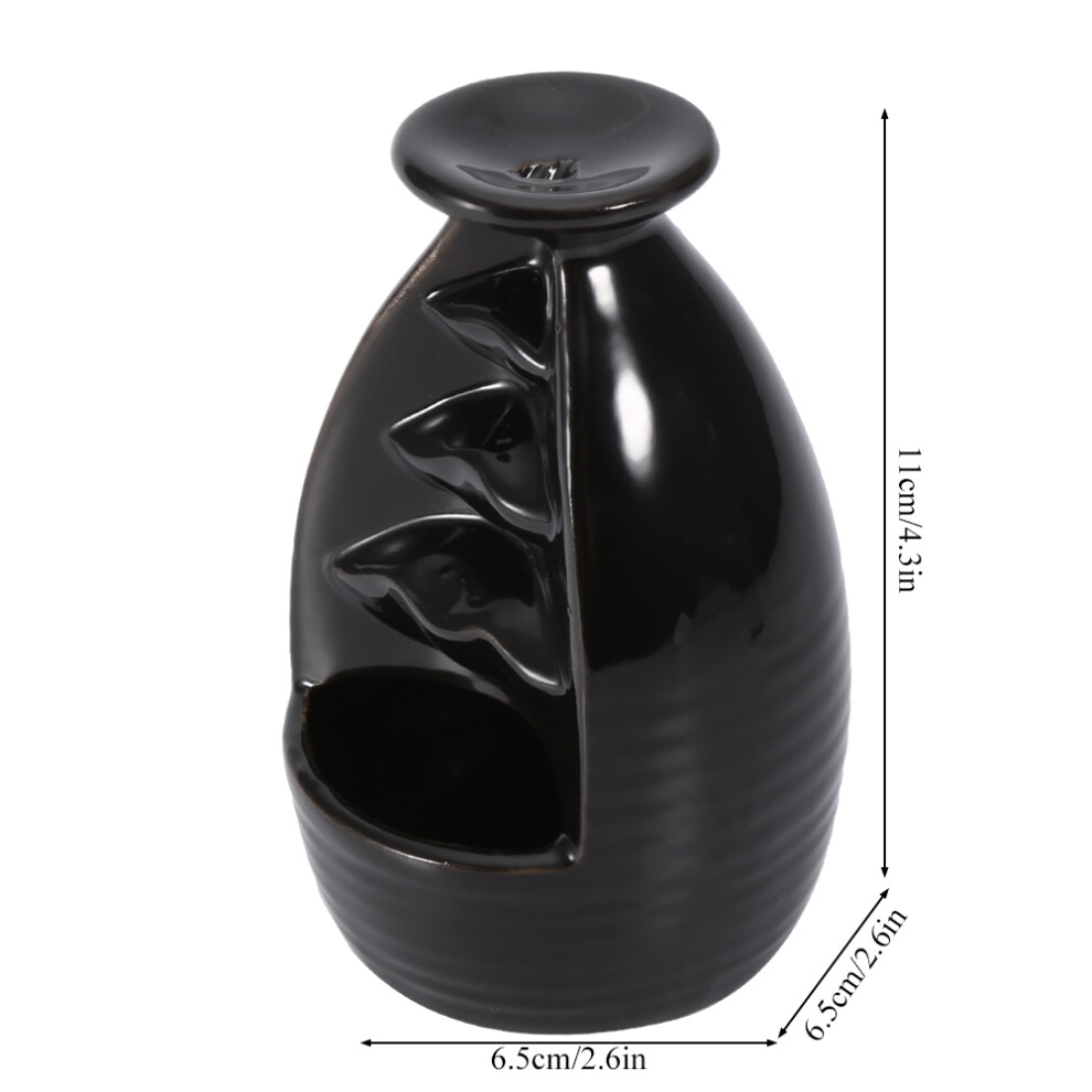 Ceramic Glaze Incense Burner Holder Stand Cones Backflow Censer Home
