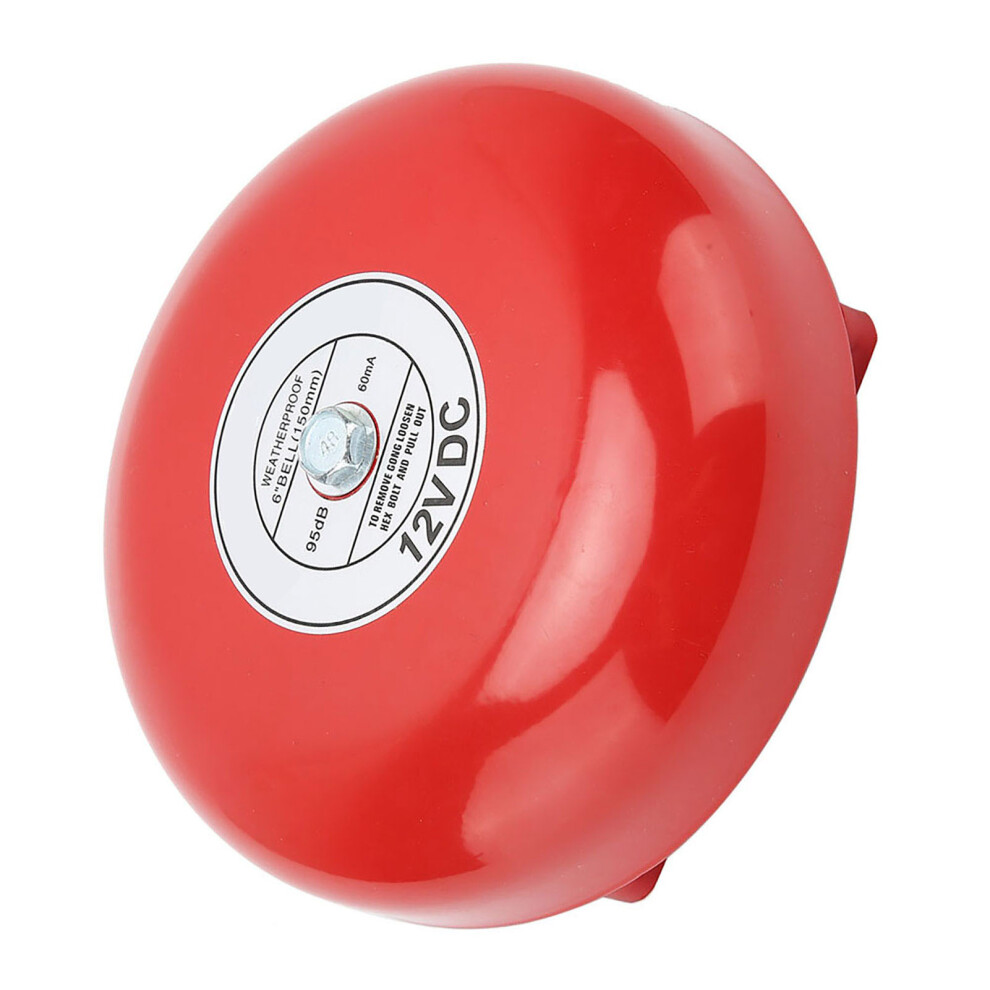 6 Inches Carbon Steel Internal Strike Type Electric Bell 95Db Dc12v 7901324585521