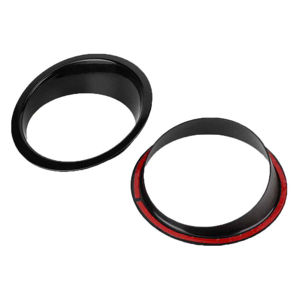 1 Pair Car Front Headlight Lamp Cover Trim Fit For Jeep Wrangler 2007-2017Black 8031324586316