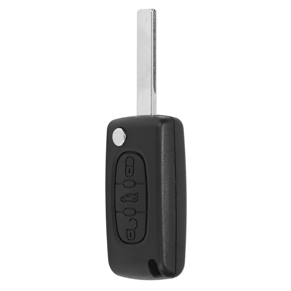 Remote 3 Buttons Key Fob Case Shell Fit For Peugeot 107 207 307 407 408 Black 4611324586703