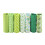 7pcs 25*25cm Cotton Fabric DIY Assorted Squares Pre Cut Bedding Kit Quarters Bundle (Green) 7