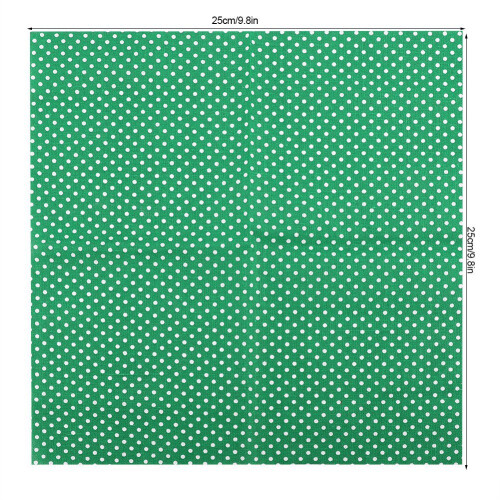 7pcs 25*25cm Cotton Fabric DIY Assorted Squares Pre Cut Bedding Kit Quarters Bundle (Green) 2