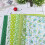 7pcs 25*25cm Cotton Fabric DIY Assorted Squares Pre Cut Bedding Kit Quarters Bundle (Green) 14