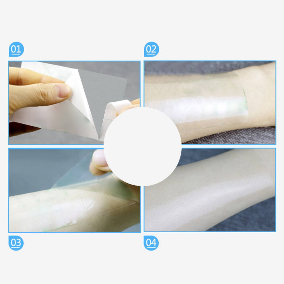 PU Waterproof Transparent Adhesive Tape First Aid Wound Fixation Tape (15cm x 5m)