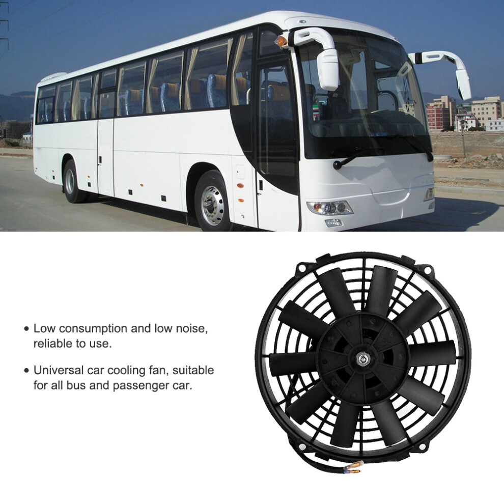12V 80W 9Inch Universal Car Curved Blade Air Conditioner Condenser Electric Cooling Fan 8111324588562