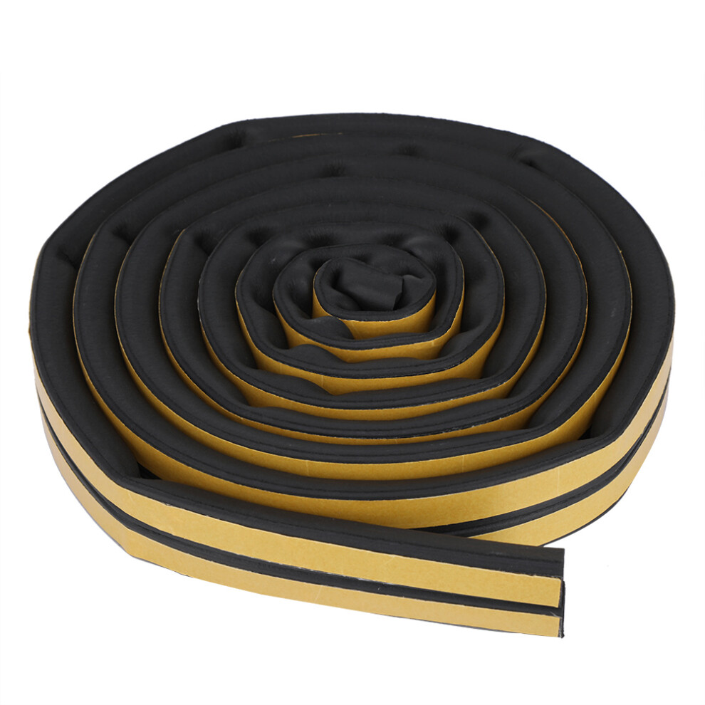 5 Meters 14*12Mm Self Adhesive Door Window Sound Insulation Sealing Strip Anti Mosquito (Black) 3641324587760