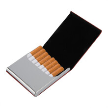 10 Zigaretten PU-Leder-Etui 8,8  8,2  1,5 cm Rot
