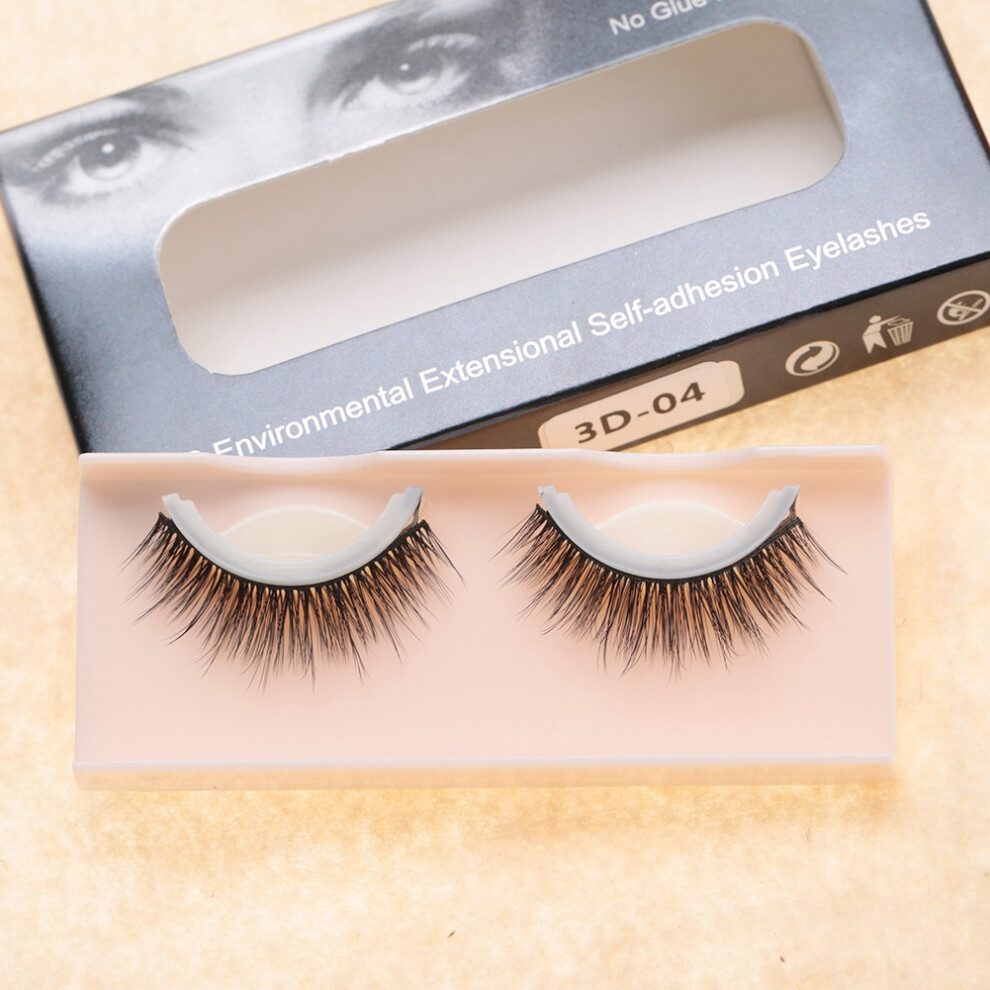 3D Professional Self Adhesive Eyelashes No Stimulation False Eyelashes Extension 04#