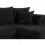 (Black Velvet) SNOOZE Large Corner U Shape Sofa Velvet Ashton Scatter Back Sofa 4
