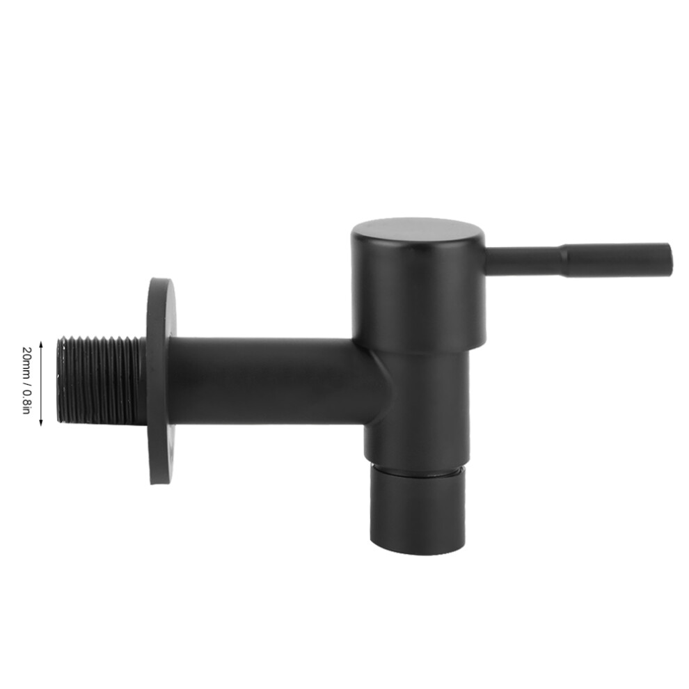 Bathroom Stainless Steel Black Quick Single Cold Faucet Mop Pool Water Tap Male Thread G1/2Inblack Short Mop Pool Faucet G1/2In Male Thread 4921324591172