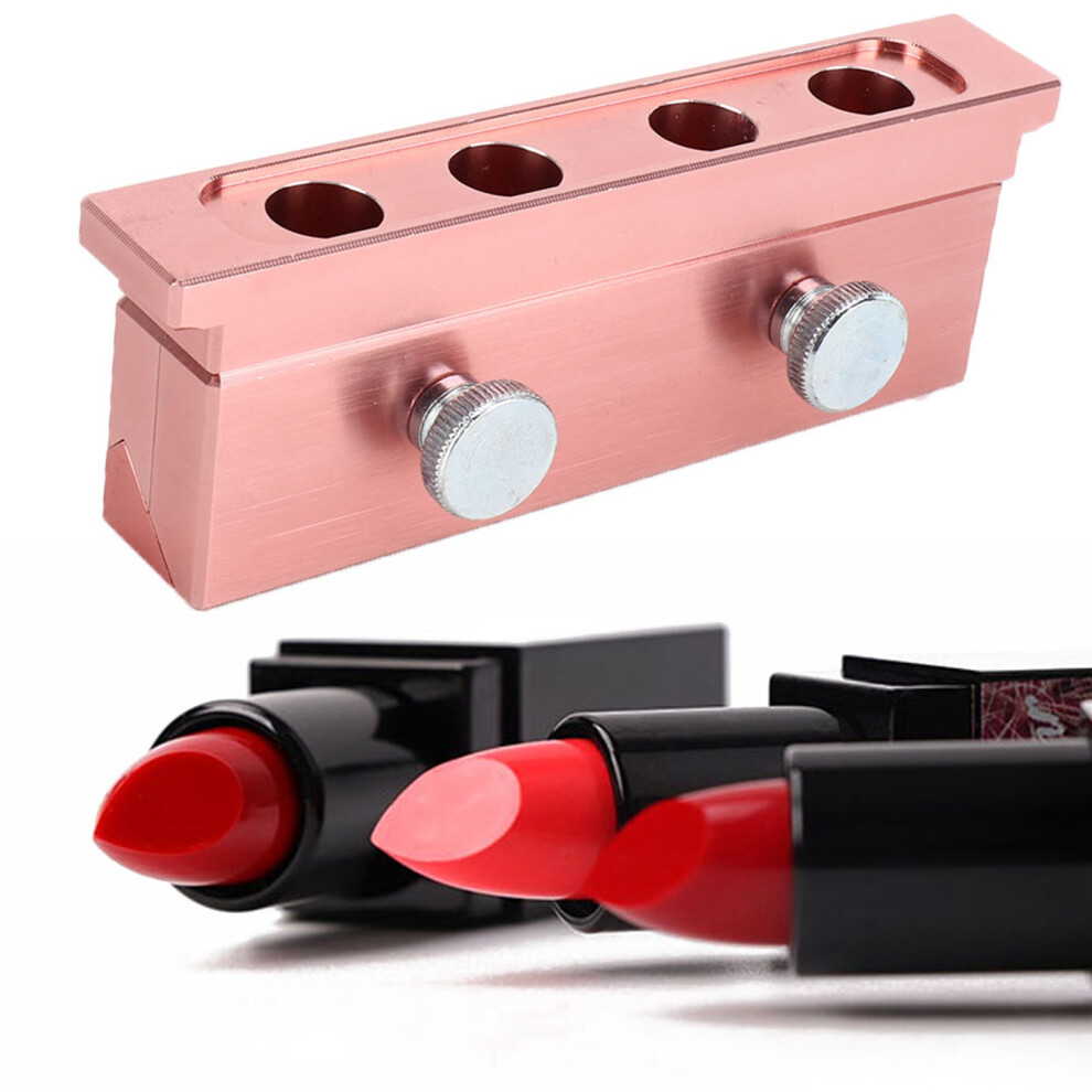 Gold 12.1Mm 4 Holes Dual Use Beak Type Diy Lipstick Mold Cosmetic Lip Balm Maker (Rose )
