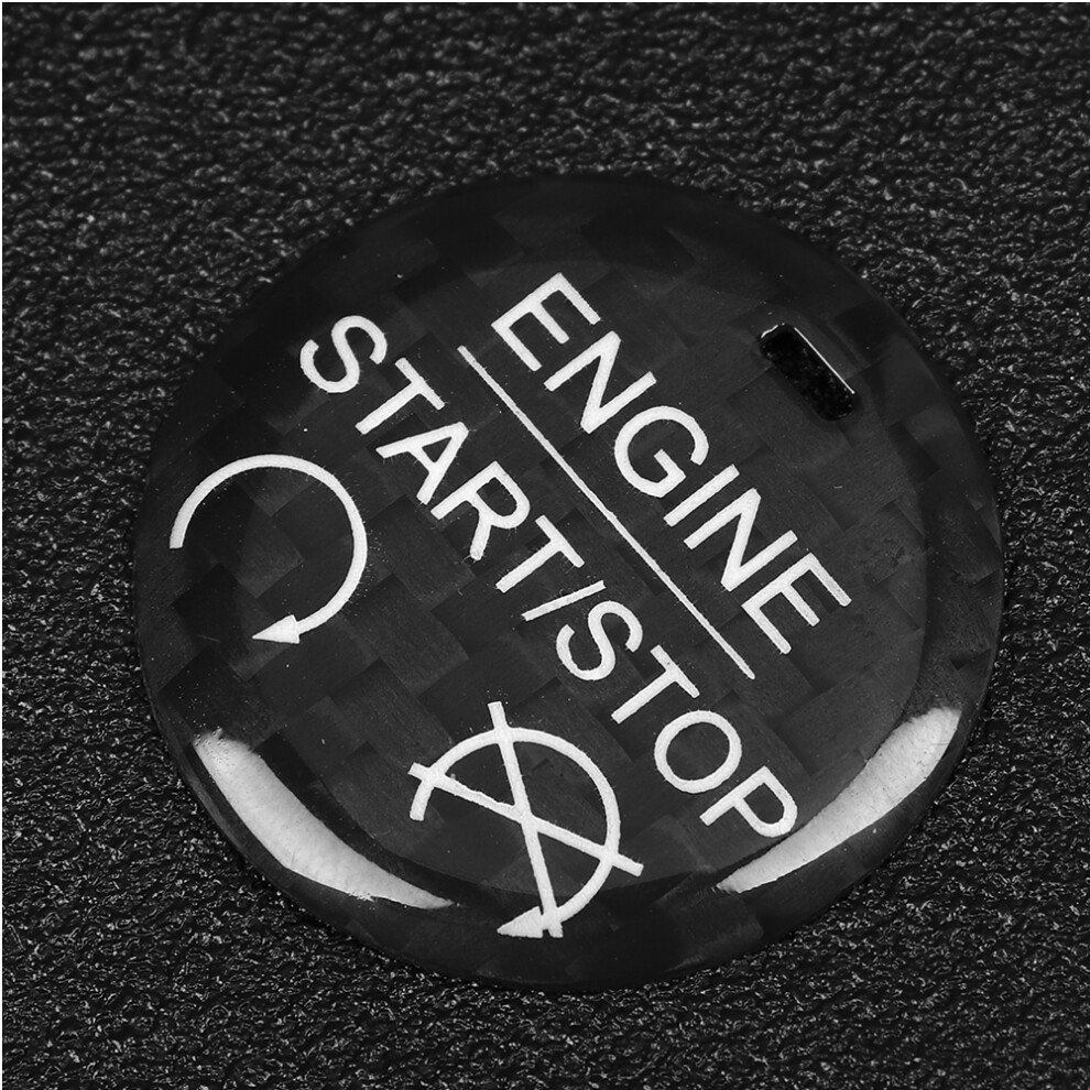 Left Hand Drive Carbon Fiber Start Stop Button Trim Decoration Fit For Ford Mustang 2015-2019 8391324591513