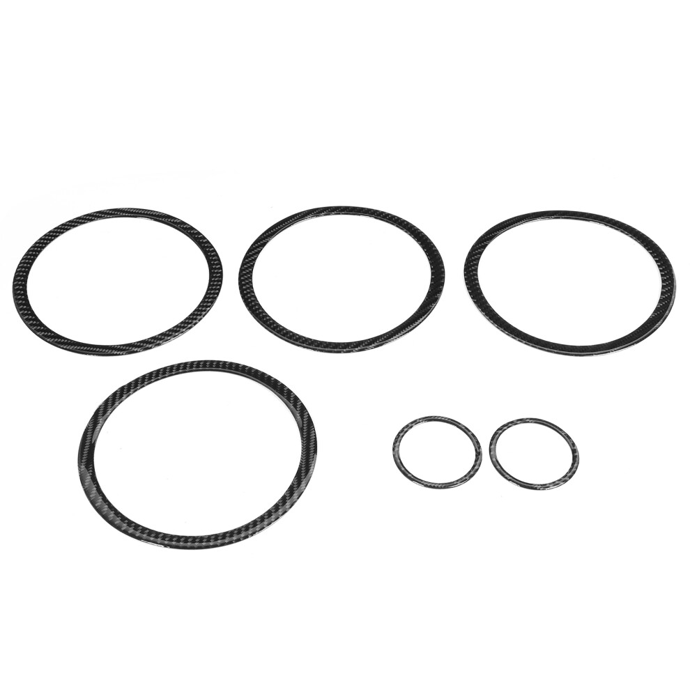 6Pcs Car Inside Door Speaker Cover Horn Trim Carbon Fiber Decor Fit For Rav4 2006Â2012 4661324592198