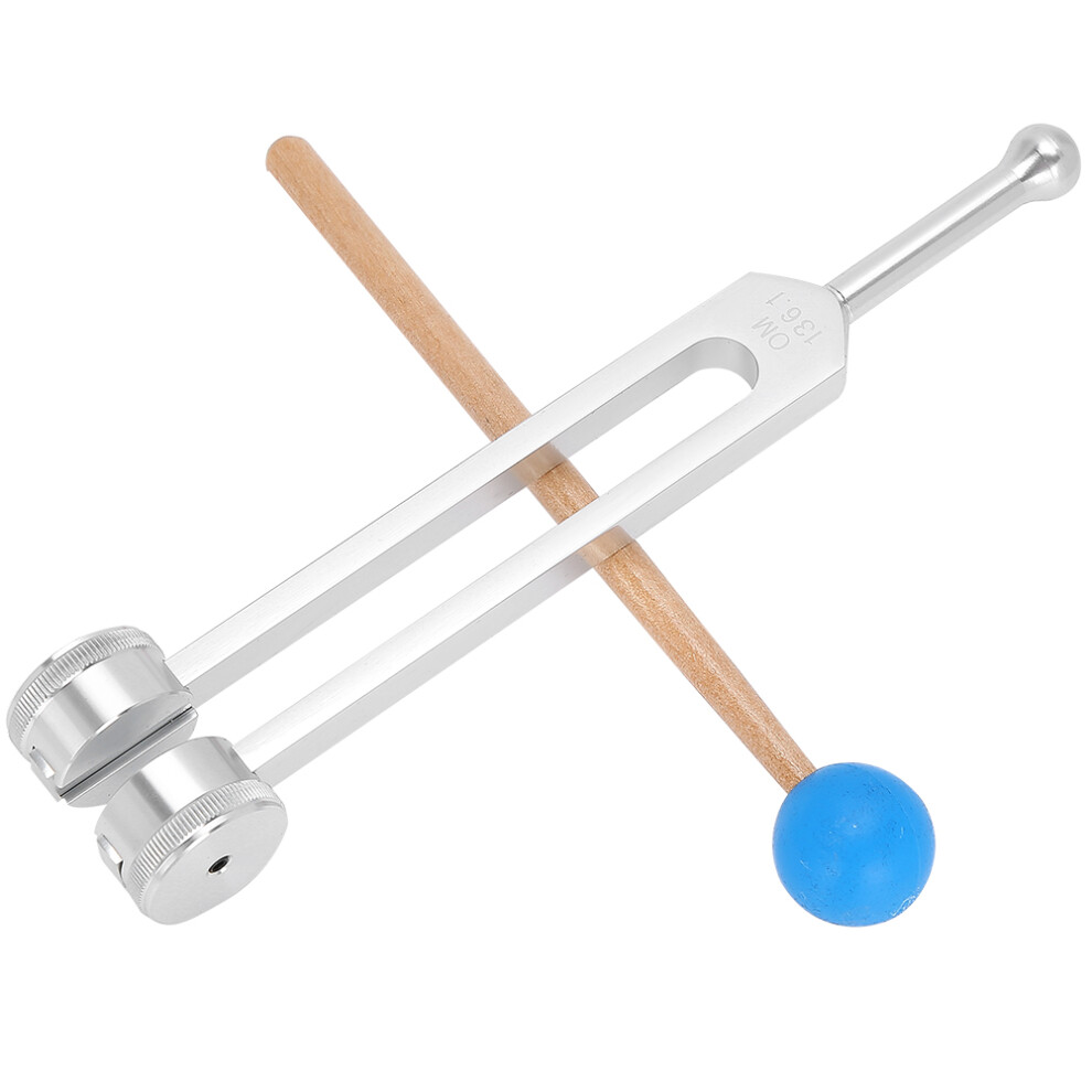 OM136.1 Aluminum Alloy Yoga Tuning Fork Sound Healing Therapy Tuning Fork with Hammer